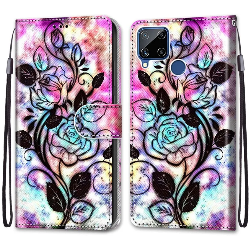 Realme C15,C12,C25,7i全球,Narzo 20,30A #A24彩底镂空花 -1.jpg_.webp