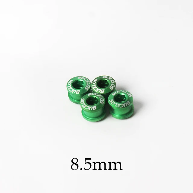 MTB Bike Chainring Screws 6.5mm Aluminum Alloy Chain Ring Bolts Single/Double or Three Plate Crank Parts Cycling Accessories 8.5mm-Green-4PCS-G