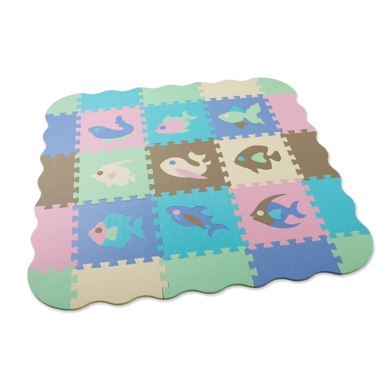 Split Joint Play Mat With Fence For Kids EVA Foam Puzzle Carpet Crawling Mat Soft Floor Game Rugs Toys For Kids Educational Toy