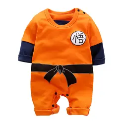 Kung Fu Infant/Одежда для маленьких мальчиков, повседневный комбинезон с длинными рукавами и Гоку, комбинезон для новорожденных мальчиков и