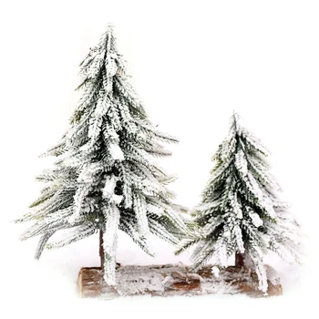 

Christmas Tree Burlap Flocking Snow Scene Arrangement Christmas Decorations Desktop Decoration Home Artificial Trees