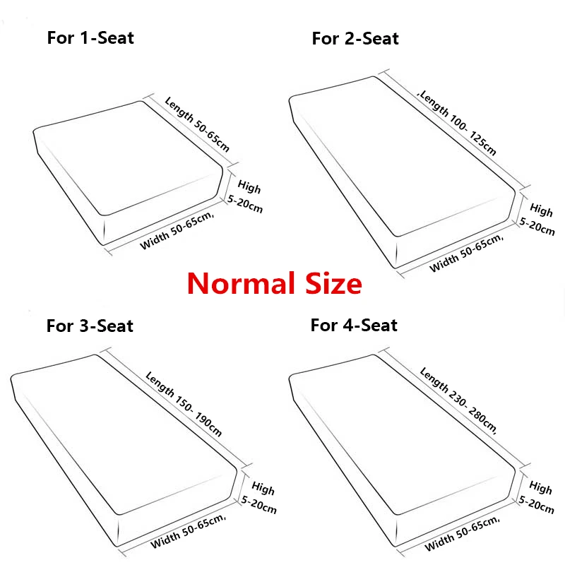 Jacquard Sofa Seat Cushion Covers Stretch Couch Cover For Living Room Sofa Slipcovers Removable Washable Furniture Protector 1PC 2