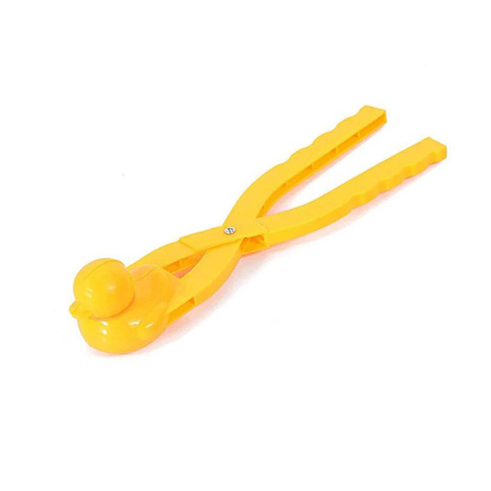 Цвет: желтый Duck Shaped Snowball Maker Clip Children Outdoor Winter Snow Sand Mold Tool Toy HVR88 - Цвет: Цвет: желтый