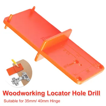 

Hole Drilling Guide Locator Suit 35mm/ 40mm Hinge Hole Opener Template Door Cabinets DIY Tool For Woodworking Tool