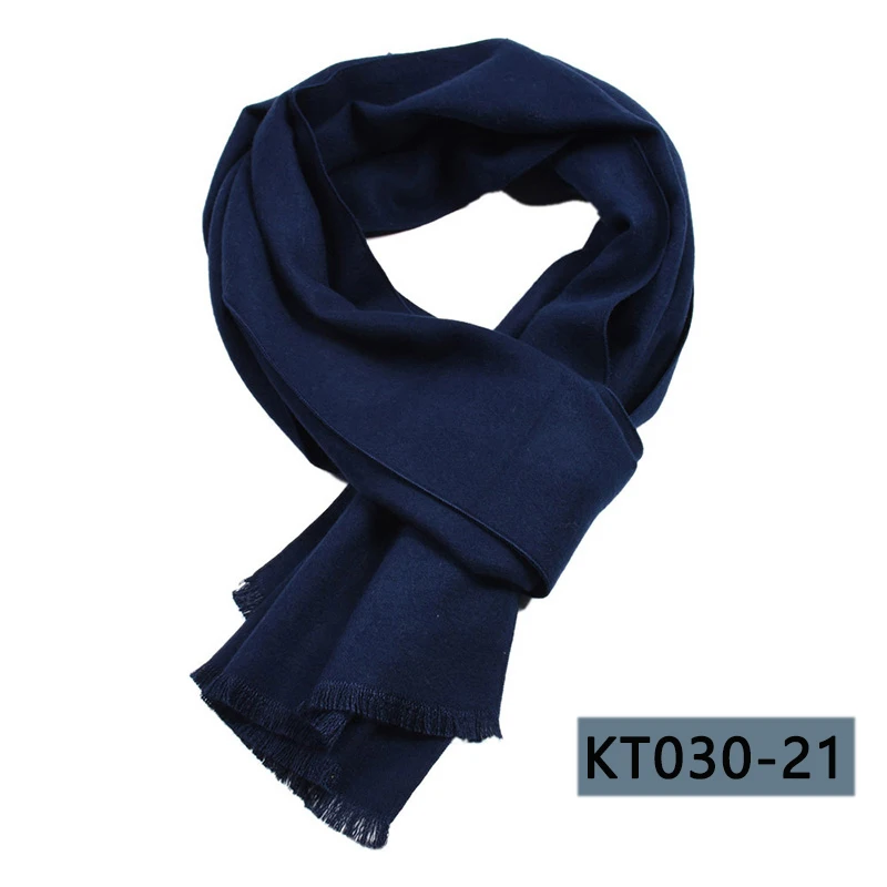 Новейшие модные мужские зимние осенние шарфы, повседневный мужской теплый шарф, роскошный галстук, мужской высококачественный длинный шейный платок 180*30 см - Цвет: KT030-21