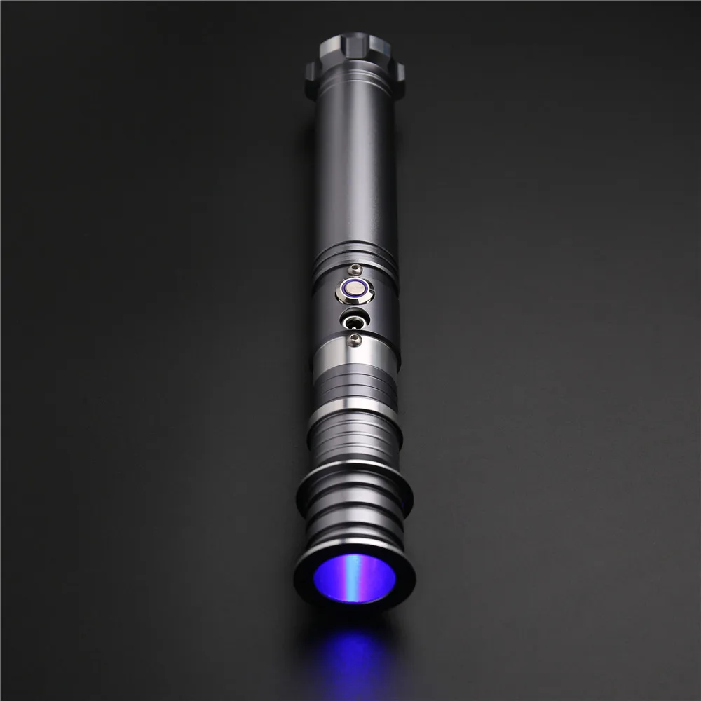 CIELTAN Revan Lightsaber RGB 12 Changing Color with 10 Soundfonts Metal Handle Force Blaster Flash on Clash Laser Saber Toys