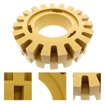 

4Inch Rubber Polishing Wheel For Sticker Remover+1/4 Electric Drill Adapter Nut Car Styling Accessories