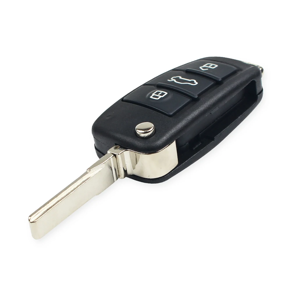 Dandkey 10 шт. флип ключ для Audi A2 A3 A4 A6 A6L A8 S5 Q7 TT Замена 3/4 кнопки; автостайлинг ключ дистанционный оболочка Fob чехол