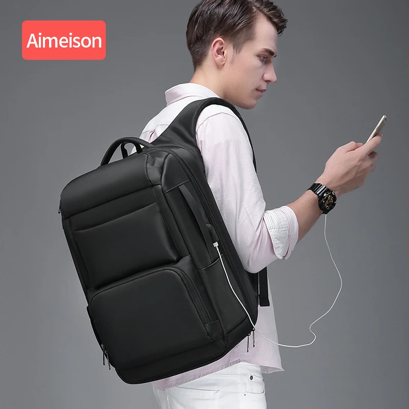 

Aimeison Laptop Backpack For Men Water Repellent Functional Rucksack with USB Charging Port Travel Backpacks Male
