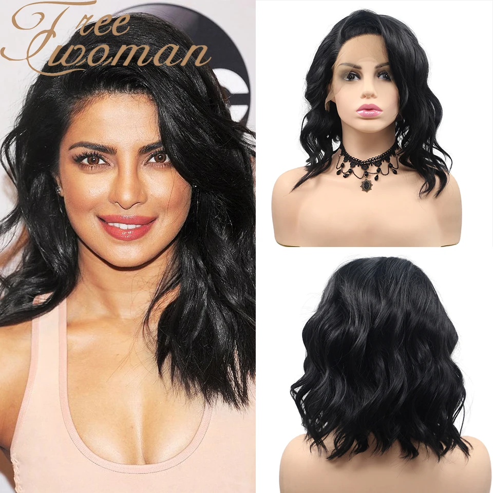 Get This Wig Lace-Wig Body-Wave FREEWOMAN Synthetic Heat-Resistant Black-Color for Daily 1gNWbqrgYa8