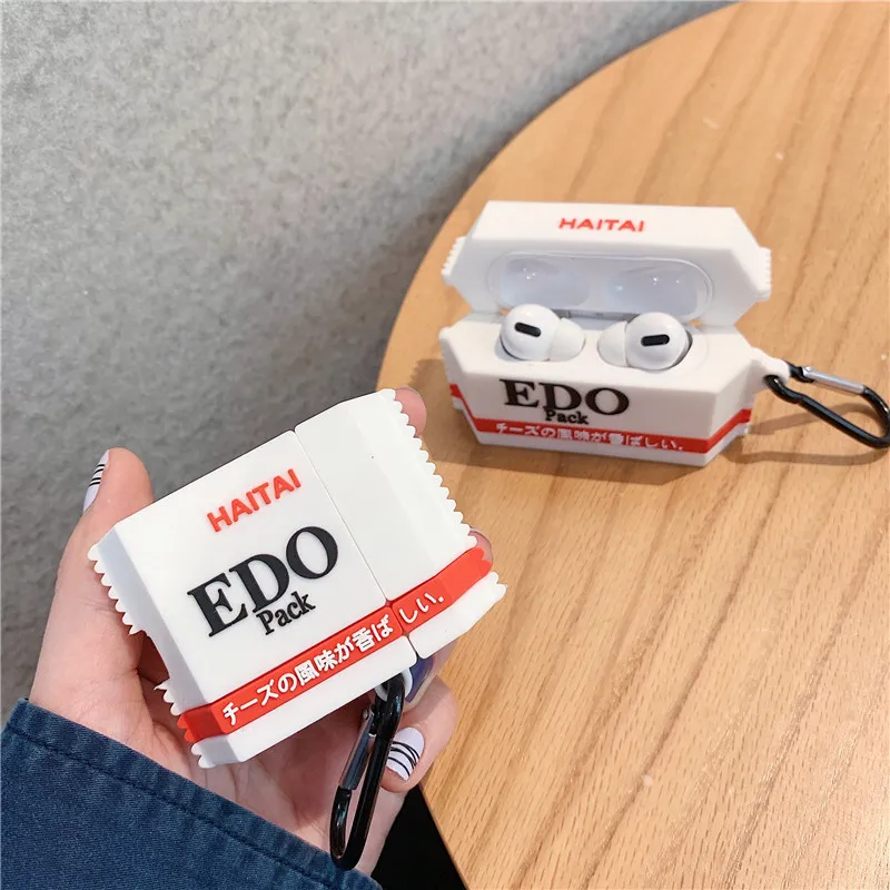 EDO 3D Cookie Biscuit Cover for Apple Airpods Pro 3 2 1 Case Silicone Headphone Earphone Air Pods | Электроника