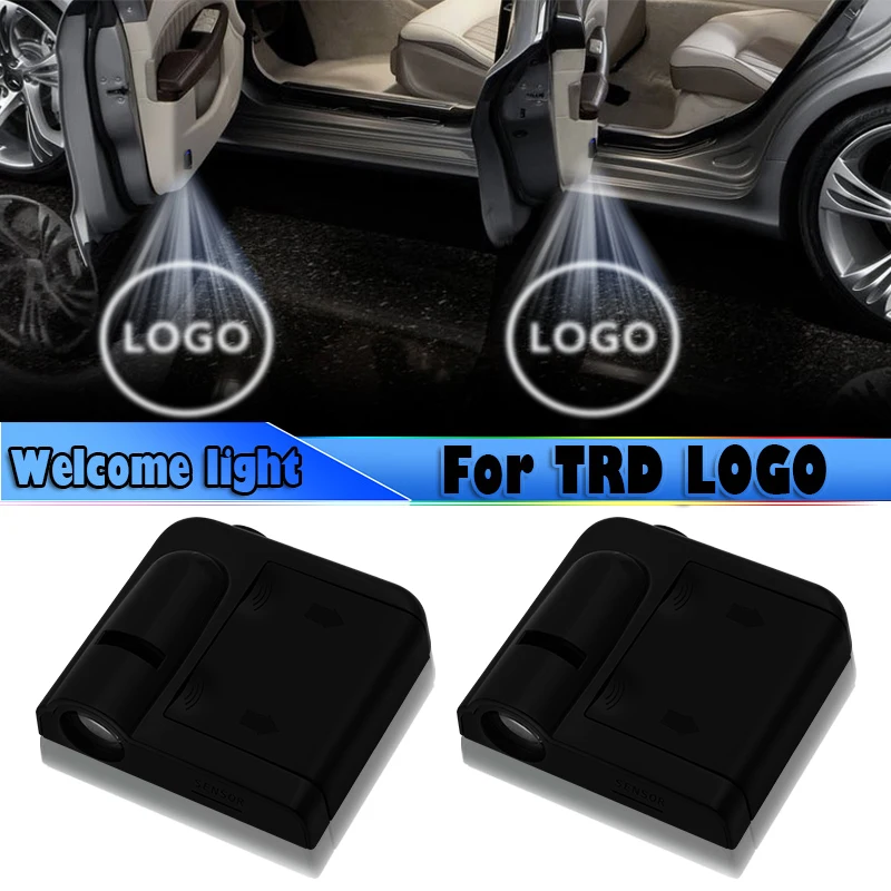

2 PCS Car styling Wireless LED Auto Car Door Welcome Logo Light Laser Projector Ghost Lamp For Toyota TRD LOGO car ccessories