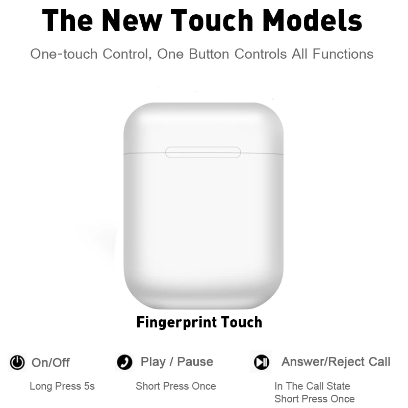 €24.73 50% de DESCUENTO|Mini i12 TWS Bluetooth 5,0 auricular deporte auténtico auricular inalámbrico táctil caja de carga magnética PK i10 i11 Auriculares-in Auriculares y cascos from Productos electrónicos on AliExpress 