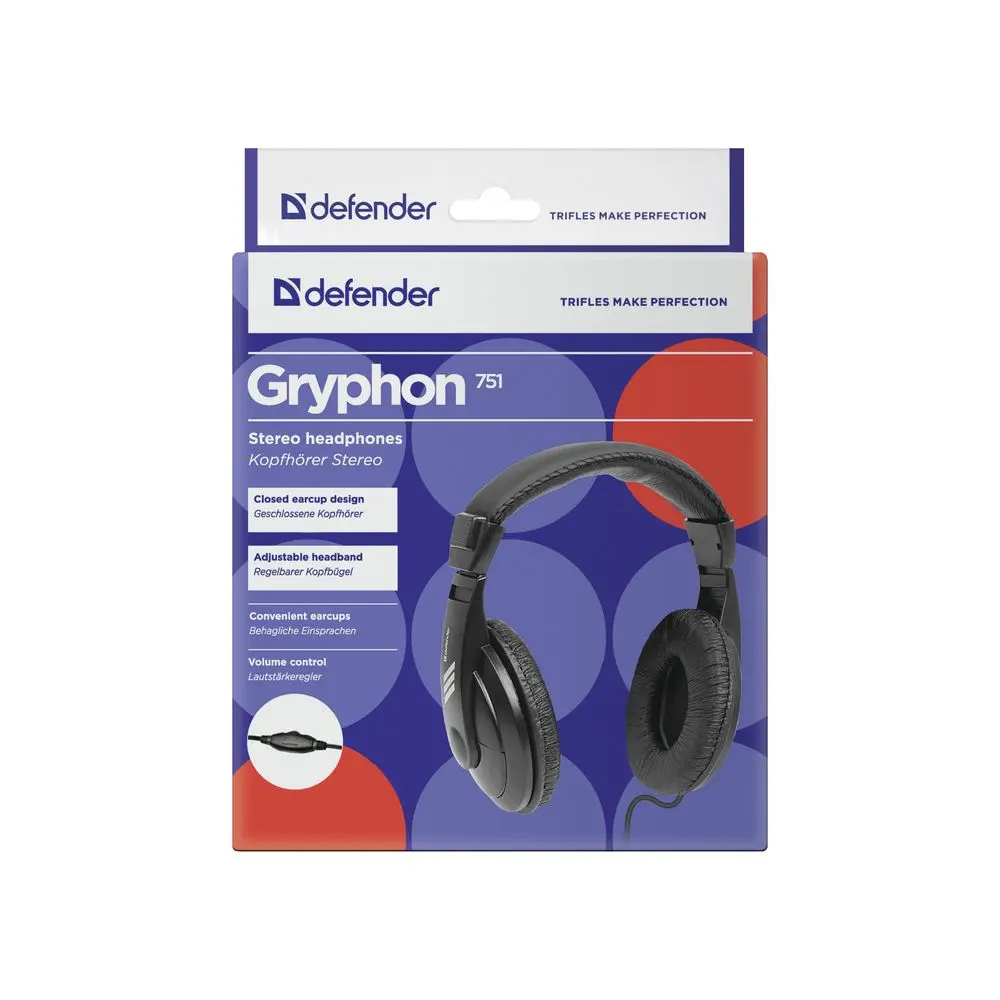 Наушники Gryphon 751 черный, кабель 2 м