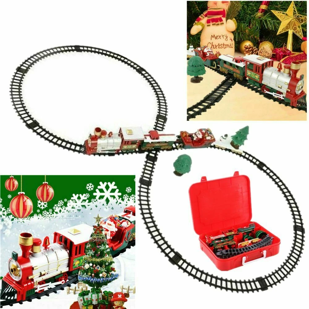 musical christmas tree train set