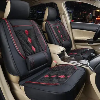 

2019 durable new Soft Silk Anti-Slip Car Seat Cover Protector Front Back Cushion Breathable Pad Mat Solid Color
