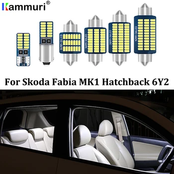 

KAMMURI 15Pcs No Error Canbus White LED Car Interior Map Light Package Kit For Skoda Fabia 1 MK1 Hatchback 6Y2 (1999-2007)