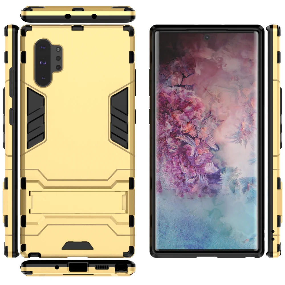 Сверхпрочный робот стойка для брони для samsung Galaxy Note 8 9 съемный ТПУ и ПК Прочный Гибридный чехол для Note 10 Plus