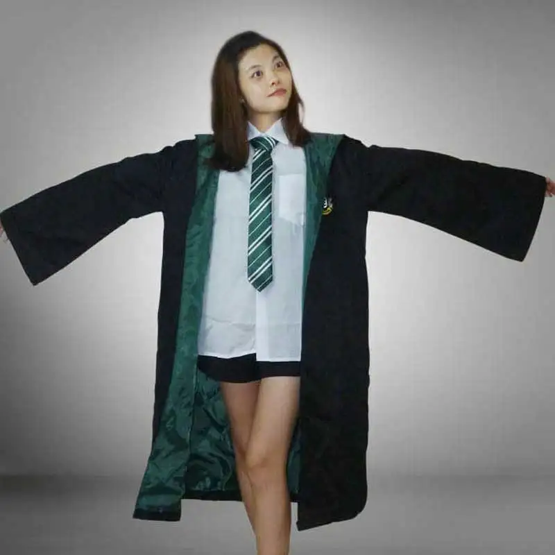 Gryffindor Slytherin Hufflepuff Ravenclaw костюм для взрослых детей Harrise школьный халат Плащ Botters Хэллоуин Косплей Костюм