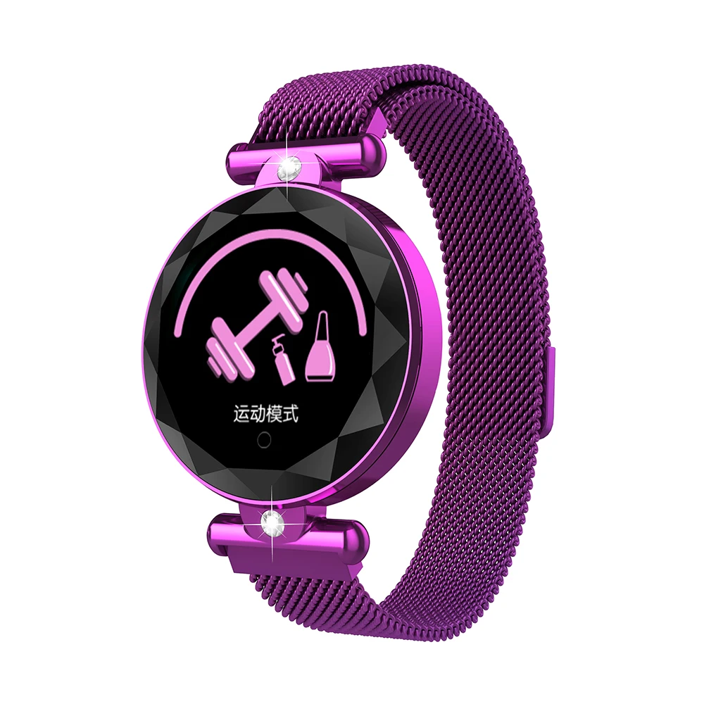 S886 умный браслет модные женские часы монитор сердечного ритма фитнес-трекер Bluetooth спортивные часы умный Браслет VS H1 H2 - Цвет: Фиолетовый