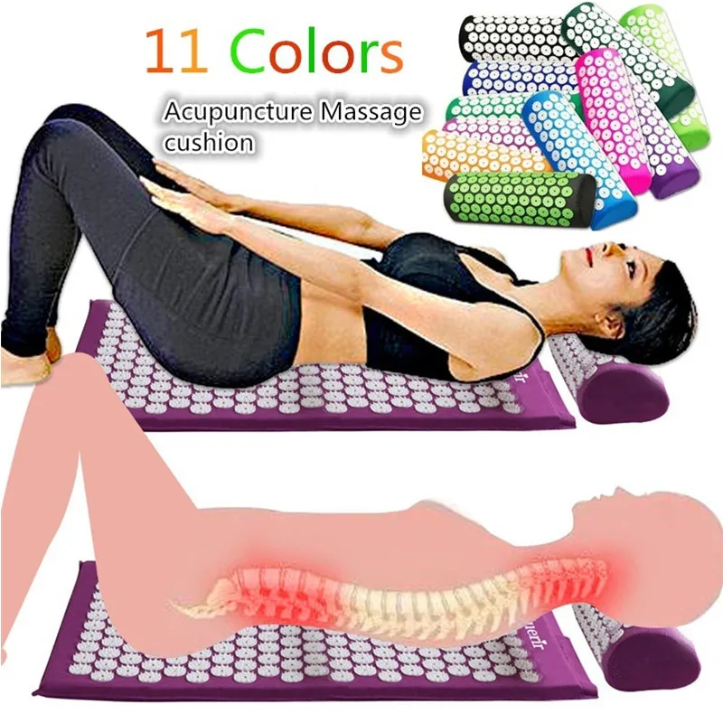 Massager Cushion Relieve Stress Back Body Yoga Mat Acupressure Pain Spike Mat Acupuncture mat Yoga Massager pad