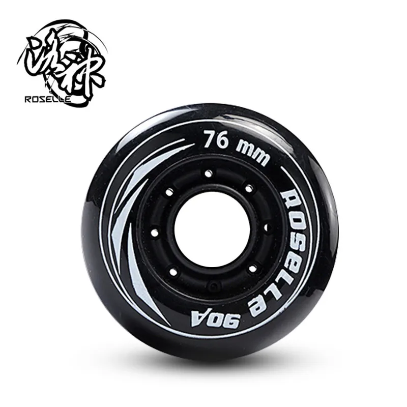 Roselle 90A durable High Elastic Skating Wheel black white 72mm 76mm 80mm Roller Skates Wheels