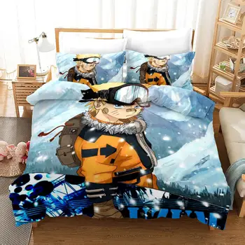

Naruto 3d Printing Japan Anime Style Bedding Set Quilt Cover Pillowcase Cover King Queen Size Bed 3pcs/set Support Dropshipping