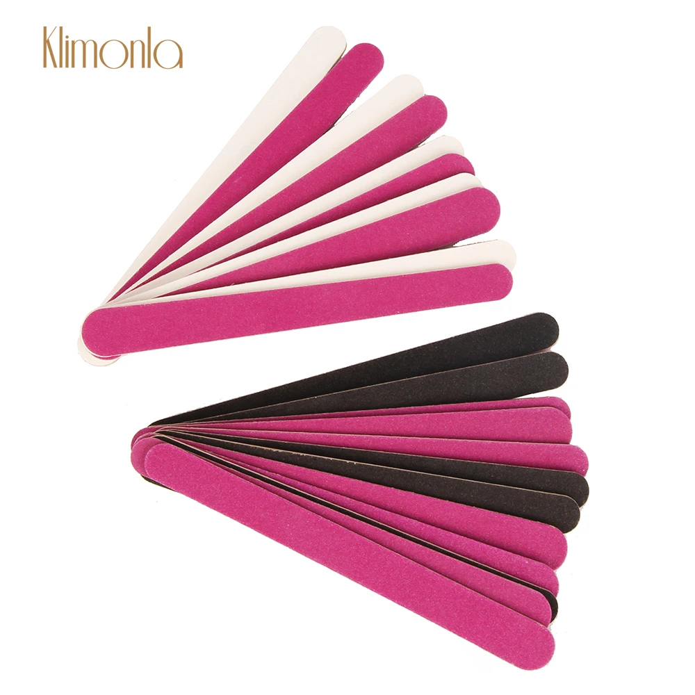 

50Pcs/Lot Professional Wooden Colorful Nail File 180/180 Grit Strong Thick UV Gel Double Side Nail Art Sanding Manicure Tools