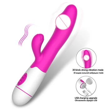 Rechargeable G spot Dildo Waterproof sex toy Vibrator Female Masturbation rabbit vibrator Adult Sex product  For Women 3