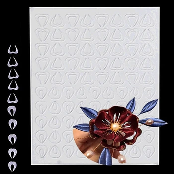 

Flower-wrapped paper mold pattern drawings sliced cardboard paper sheet template diy hairpin material package hair accessories