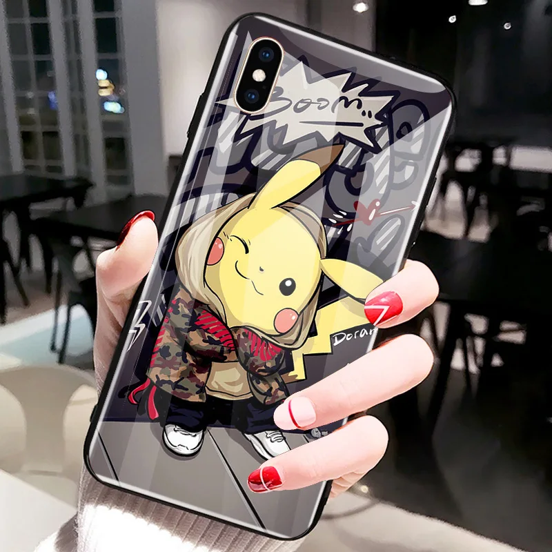 P2 Для iPhone XS MAX i8 i8 Plus i6 i6s чехол из закаленного стекла с героями мультфильмов защитный для iPhone 8 Plus - Color: P2