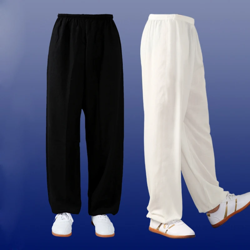 unisex Summer Tai chi wushu pants kung fu martial arts bloomers loose taijiquan trousers breathable