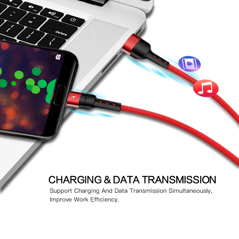 ANKNDO 5A usb type C кабель для быстрой зарядки для смартфона huawei samsung зарядный кабель C-type QC3.0 кабель для передачи данных для мобильного телефона