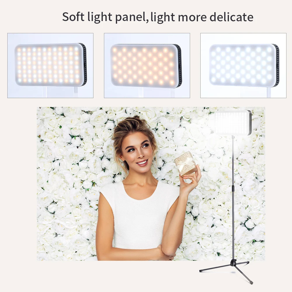 ORDRO Dimmable 2700-6500K мини светодиодный видео студия делать селфи свет фотографии освещение лампа USB для Canon Nikon sony DSLR камеры