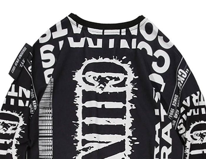 AELFRIC/мужские толстовки в стиле хип-хоп с надписями и граффити; коллекция года; Harajuku; модная уличная одежда; топы в стиле хип-хоп; повседневные хлопковые мужские пуловеры