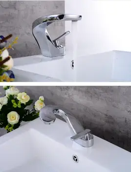 

Basin Faucet Cold and Hot Water Waterfall Bathroom Faucet Single handle Basin Mixer Tap Deck Mount Torneira