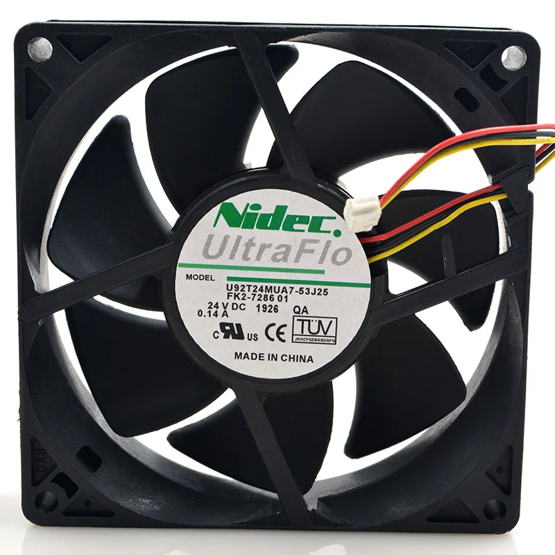 Для NIDEC 9 см 9025U 92T24MUA7-53J2524V 0.14A 3-жильный Инвертор Вентилятор охлаждения