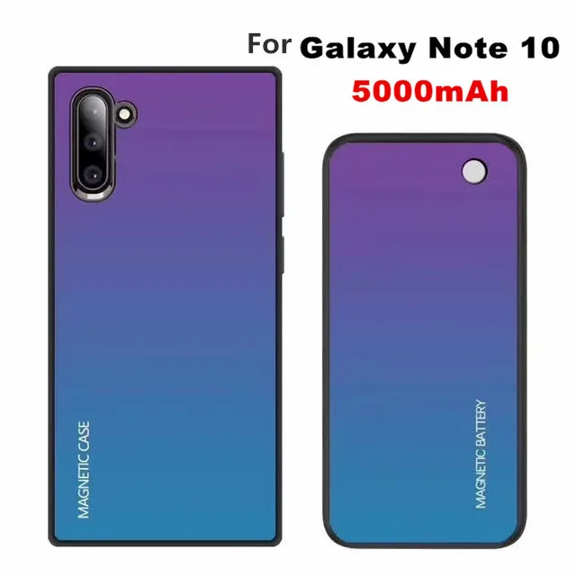 For Note 10 5000 мАч чехол для внешнего магнитного аккумулятора для samsung Note 10, беспроводной зарядный внешний аккумулятор, чехол для samsung Galaxy Note 10 Plus - Цвет: For Note 10