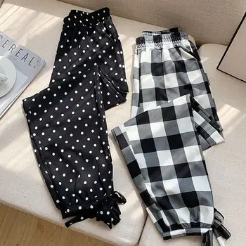 

Summer Korean-style Plaid Harem Pants WOMEN'S Pants Polka Dot Casual Lantern Skinny Pants Loose-Fit Capri Loose Pants Sub-Fashio