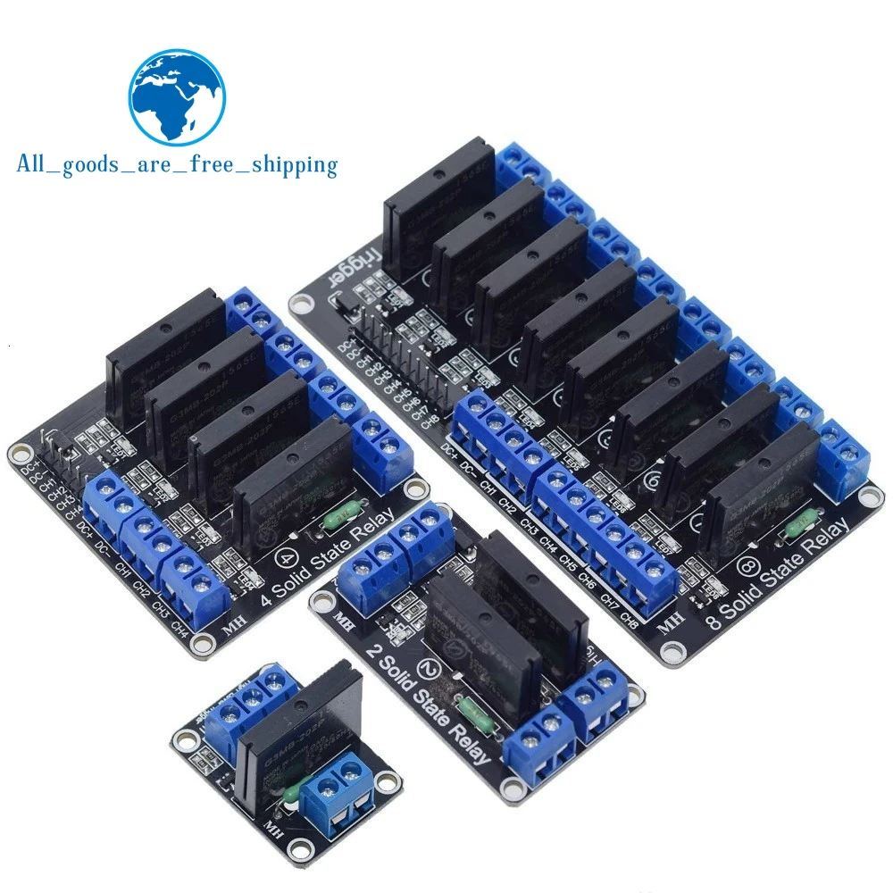 5V Relay 1 2 4 8 Channel OMRON SSR High Low Level Solid State Relay Module 250V 2A For Arduino|relay module|dc dc 5vdsp module - AliExpress