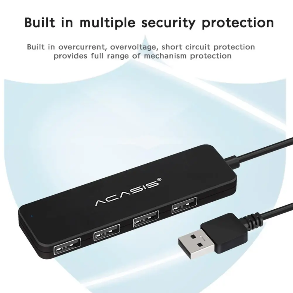 USB 3,0 концентратор ультра-тонкий 4-Порты и разъёмы разветвитель с ножными креплениями
