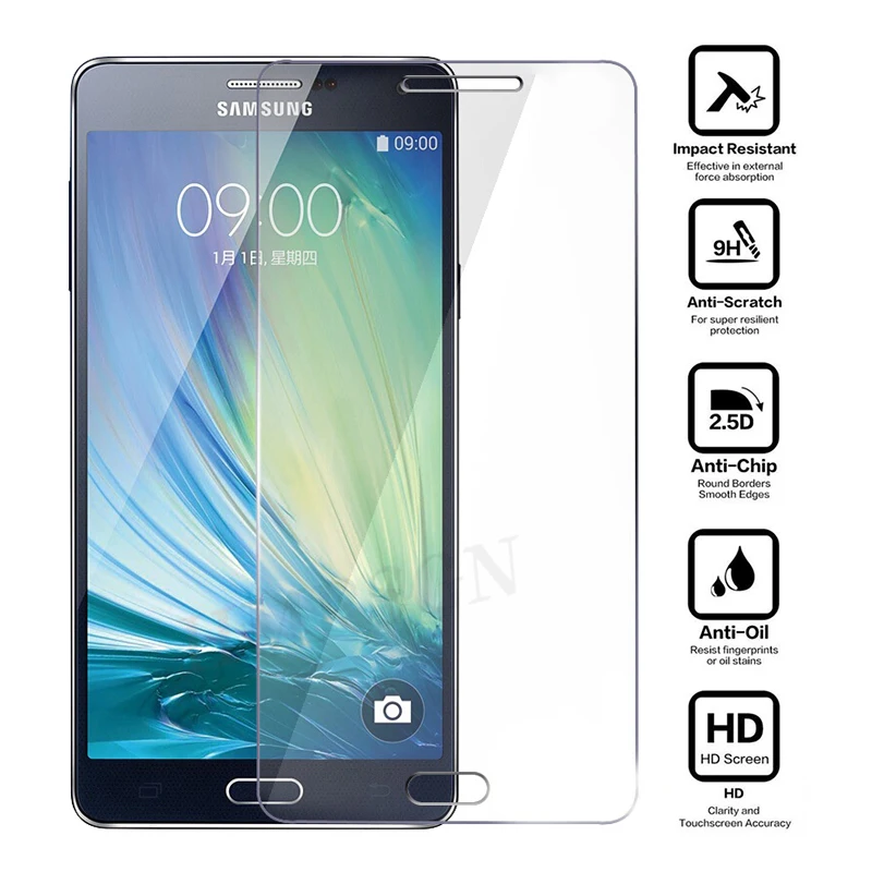 Закаленное стекло 9H для Samsung Galaxy J3 J5 J7 2016 2017 Защита экрана S7 S6 Note 5 4 3 защитная