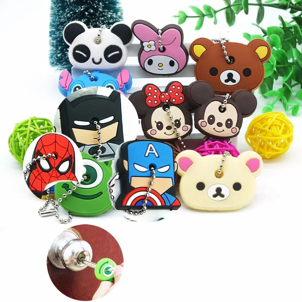 

25 style Cartoon Silicone Protective Key Case Cover for Key Control Dust Cover Holder Organizer Home Accessories Supplies
