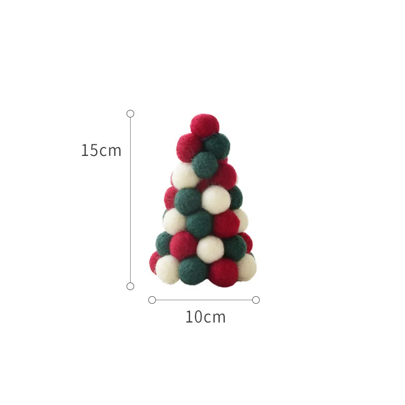 1 шт. Рождественский шерстяной венок Рождественская елка DIY струнный шар для дома Свадебная вечеринка гирлянда Рождественские подвесные украшения Настольный Декор - Цвет: Small Tree 1