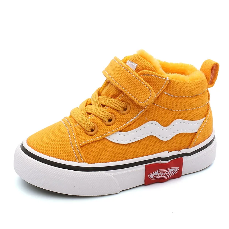 Baby Shoes Girls Children Shoes 1-3 Years Old 2019 New Plus Velvet Canvas Shoes Thickening Toddler Shoes Boys Snow Boots