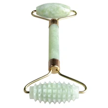 Нефритовый роликовый массаж для лица портативная Расслабляющая Подтяжка лица для похудения против морщин нефритовый каменный массажер ролик