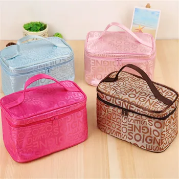 

Ladies Hand Cosmetic Bag New Women's Letter Color Fashion Quartet Travel Portable Storage Toiletry Bag