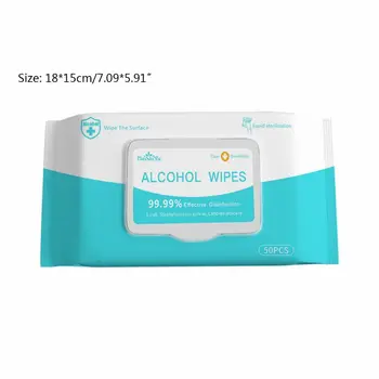 

50pcs Soft Alcohol Wipes 75% Alcohol Wet Wipes Travel Portable Easy to Carry NEW