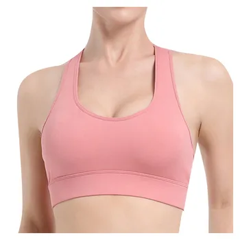 

Female tank top Hollow Out Halter Running Bra Vest Round Neck Running Bra Without Steel Ring Sports Underwear StoXL женский топ