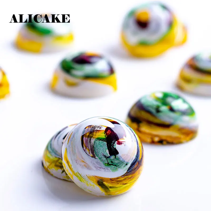 Starry Sky Semicircle Sphere Chocolate Plastic Molds Polycarbonate Bar Moulds Baking Tools For Cakes Kitchen | Дом и сад
